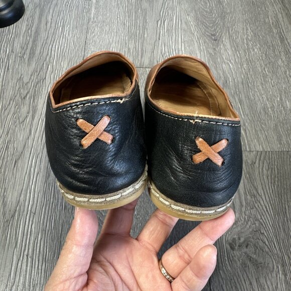 Charix Leather Ballet Flat Two Tone Brown Shoes Slip-On Women's Size EU 40 US 9 - Picture 8 of 11